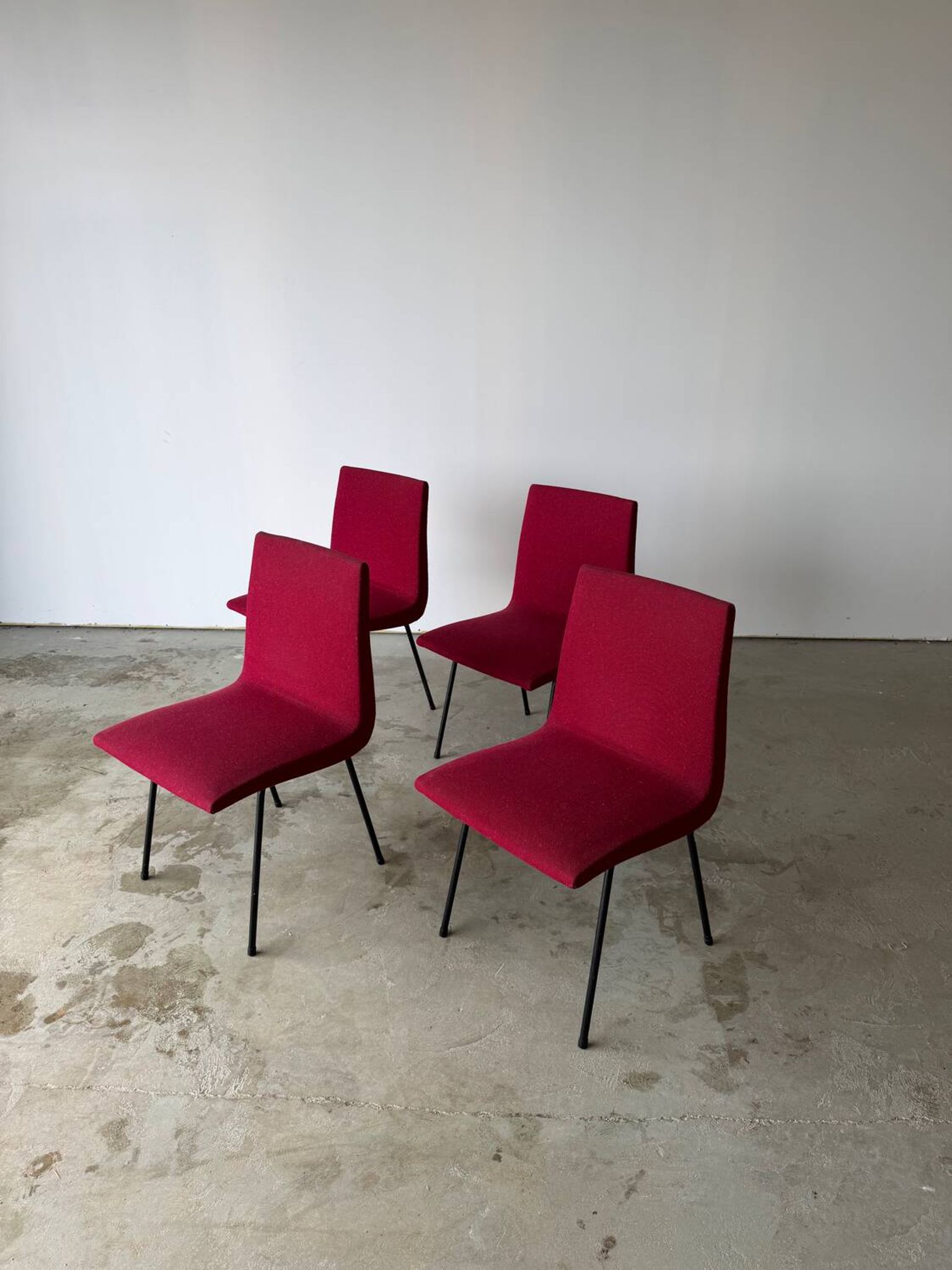 Set of 4 designer chairs model CM 145 by Pierre Paulin