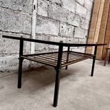Table noir basse Formica noir vintage design