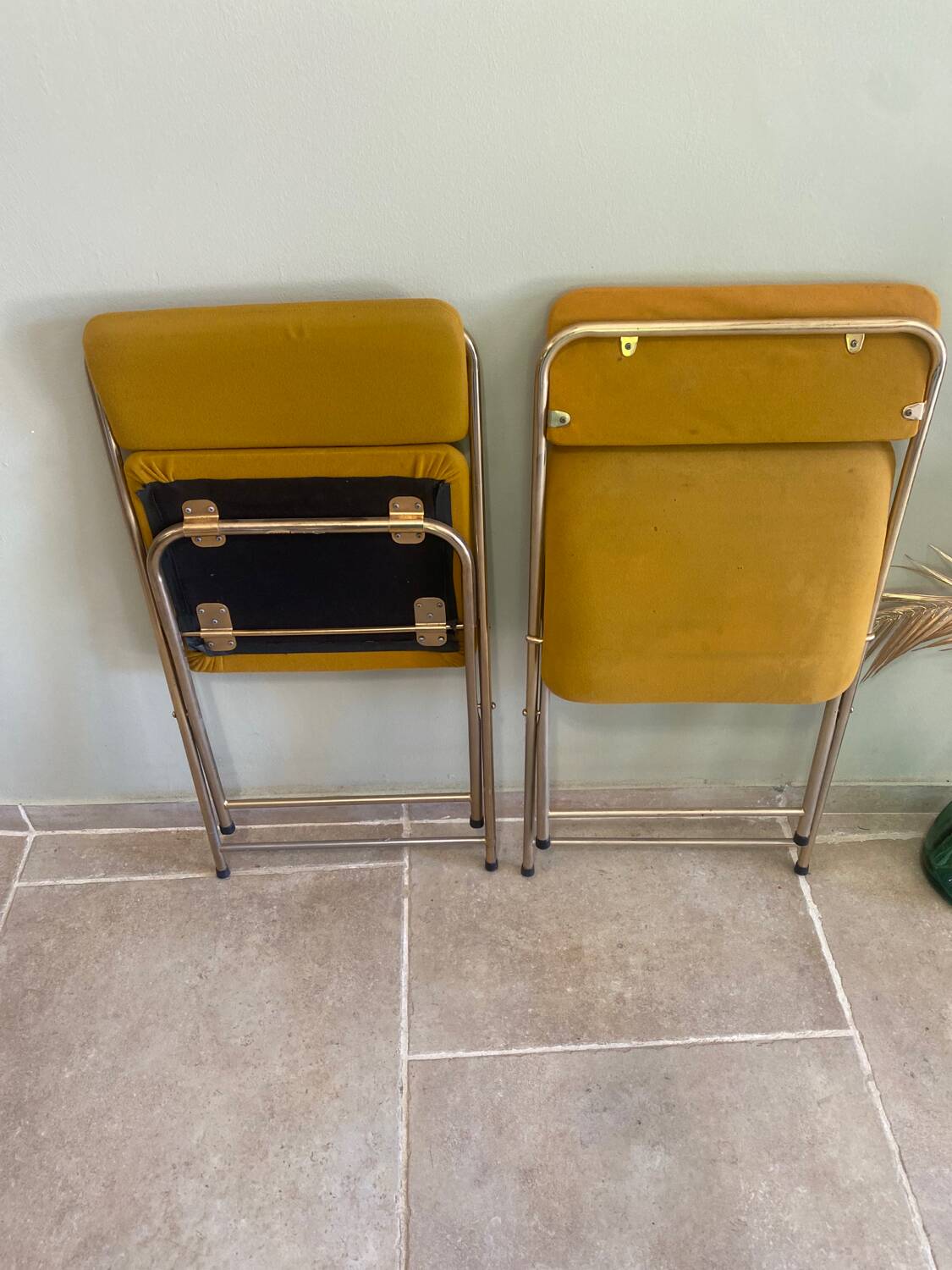Pair of vintage folding chairs