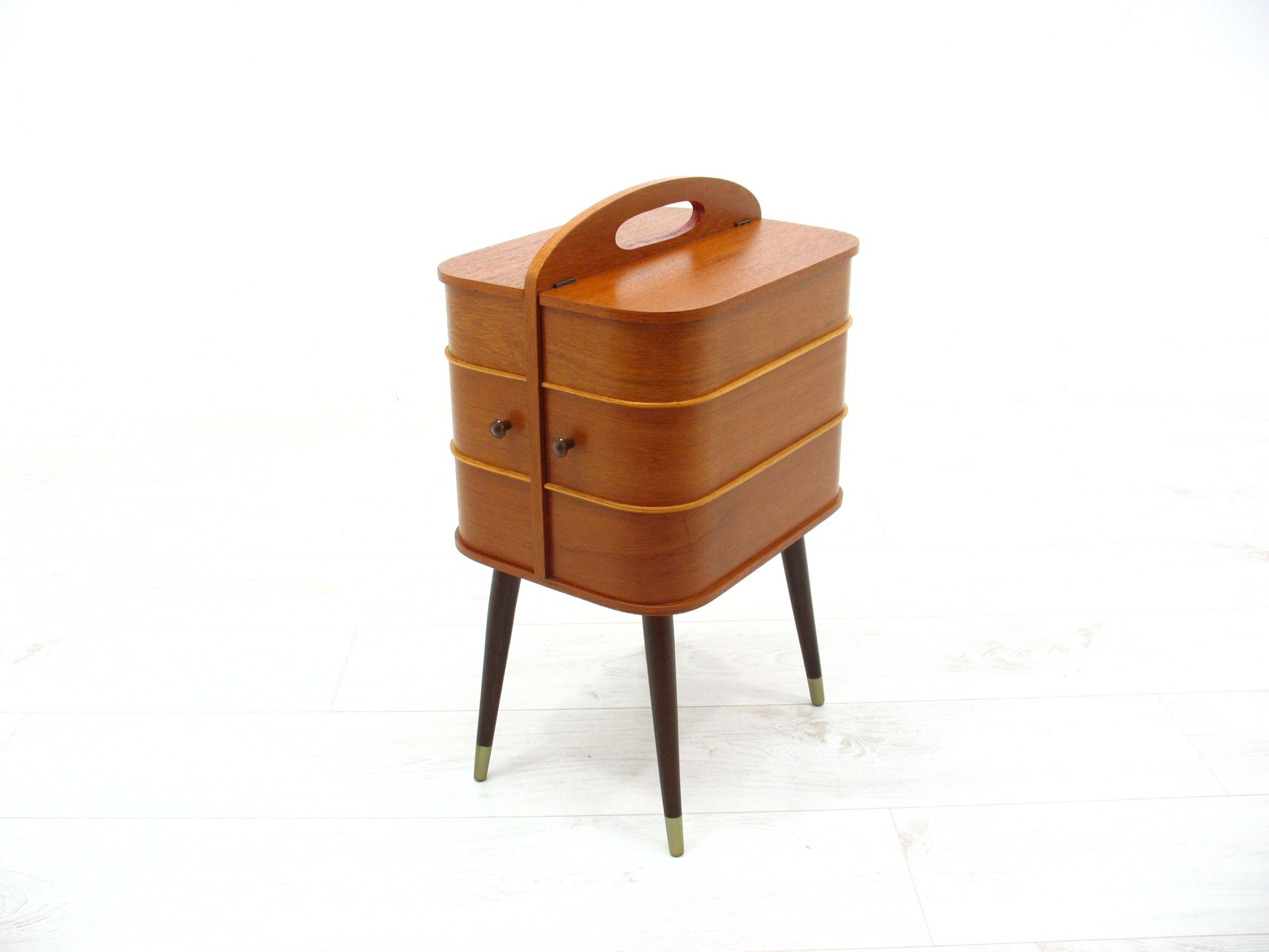 Coffre de rangement danois en contreplaqué, années 1970