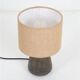 Handmade Søholm ceramic table lamp with jute lampshade / Danish Design