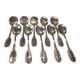 10 silver-plated metal ice scoops, silversmith Saglier Frères, gadroons