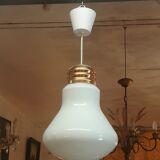 Pair of giant opaline bulb suspensions