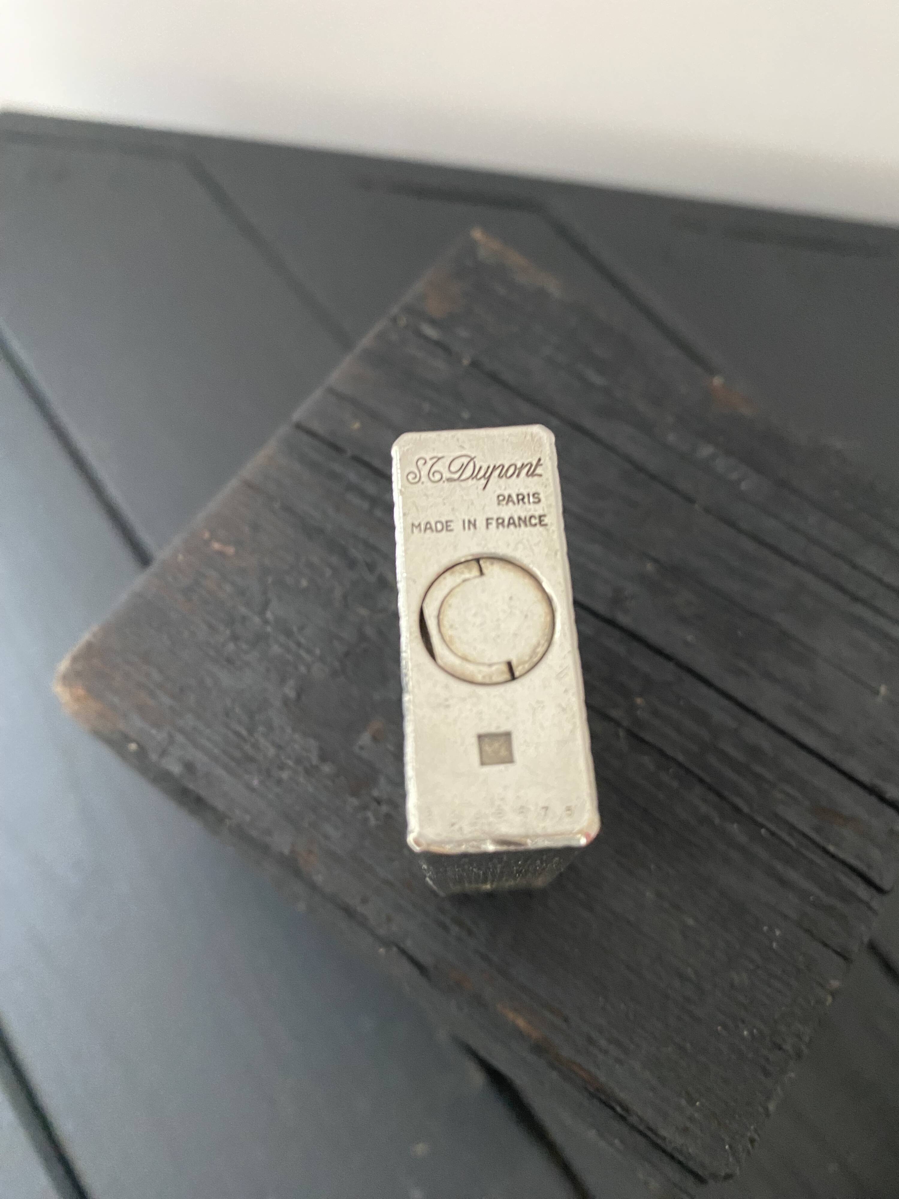 St dupont silver-plated lighter with box