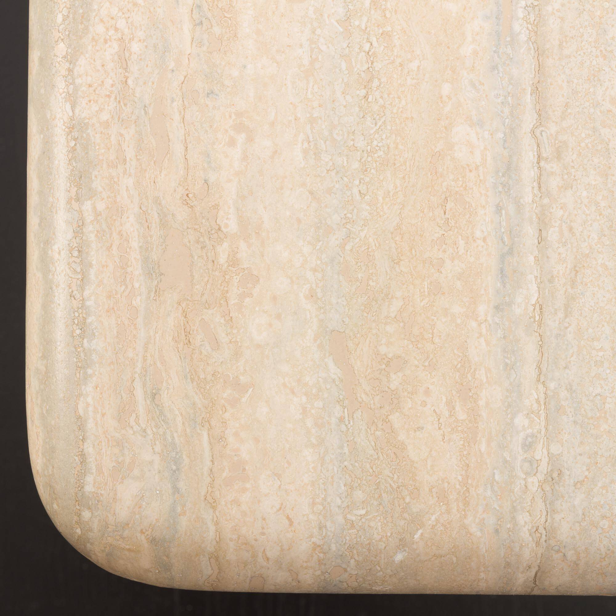 Italian small mid century travertine coffee table, 1970s