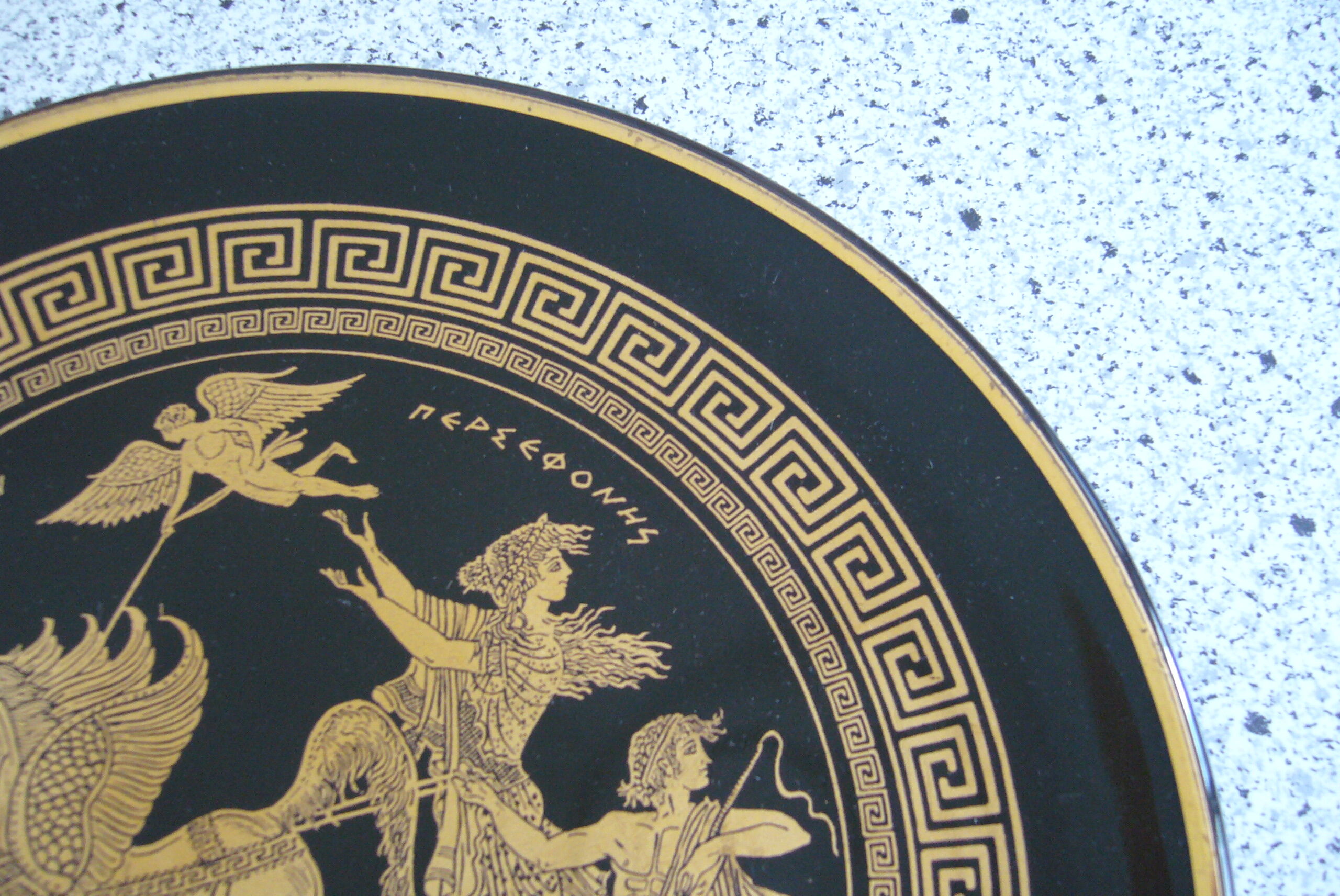 Greek plate decoration gold 24 carats