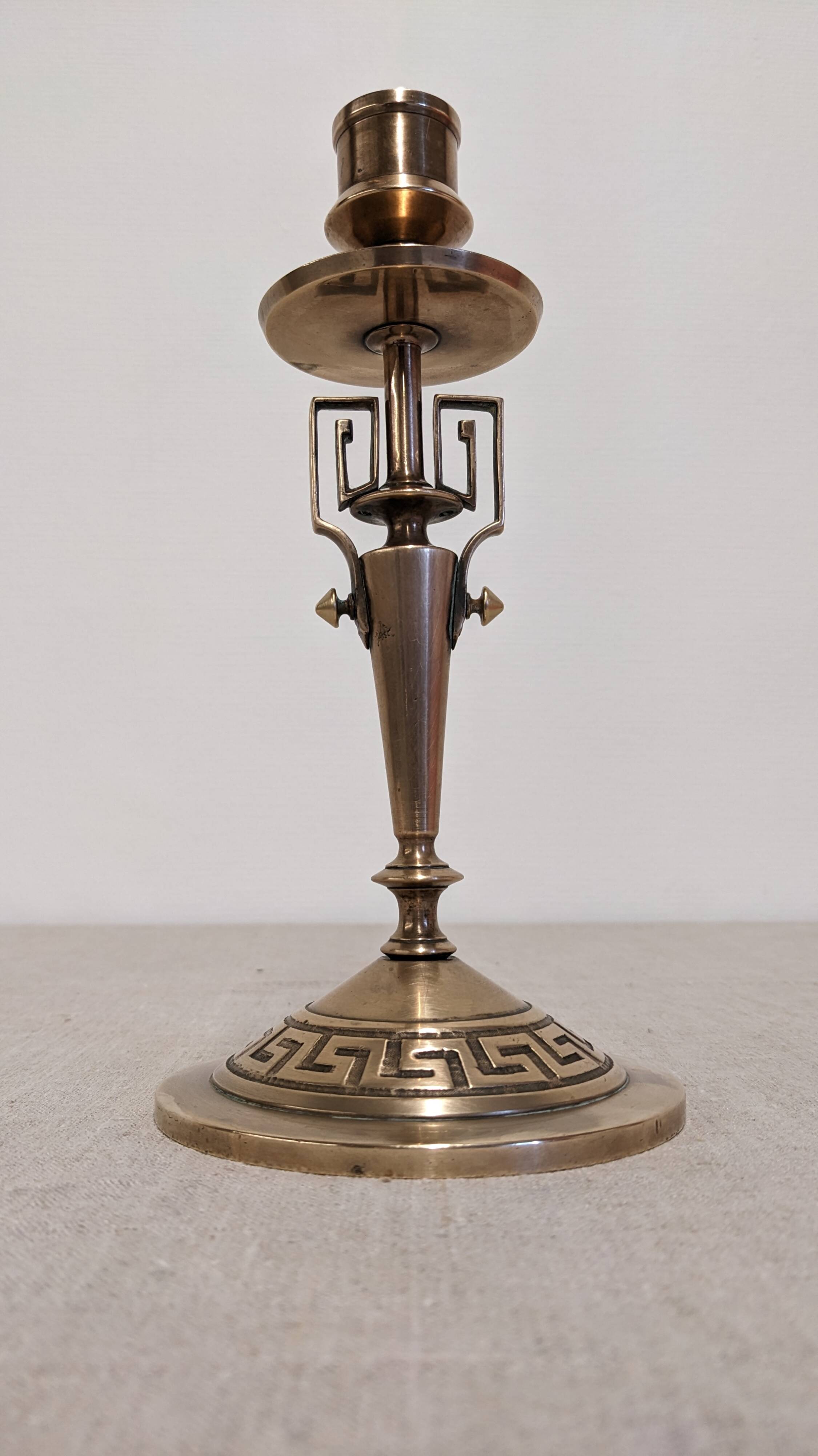 Art Deco bronze candlestick, France circa 1920