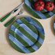 Hand painted ceramic dinner plate