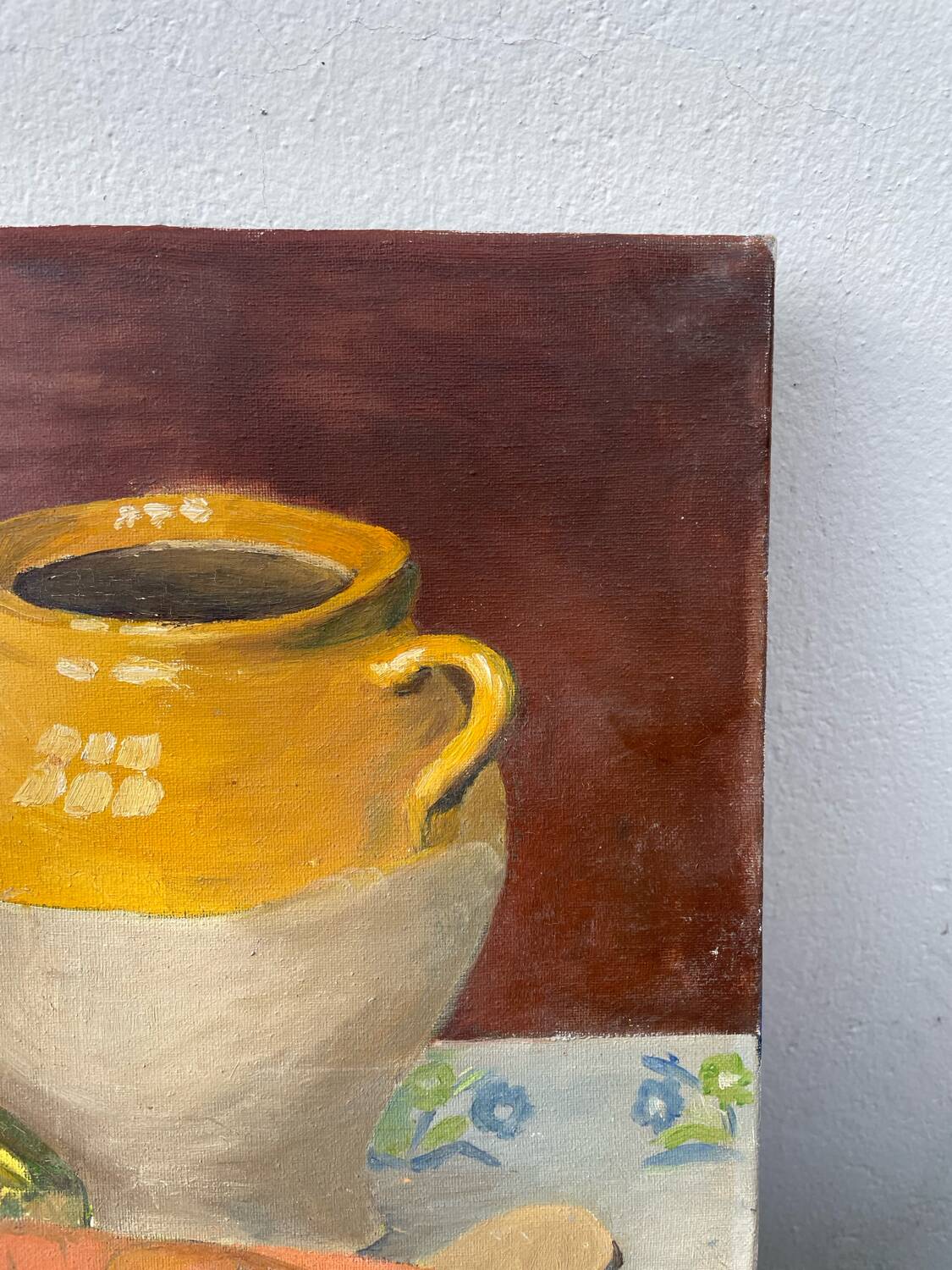 Still life oil on canvas with vegetables