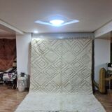Authentic Beni Ourain Rug 300x200 cm - 100% Wool, Handmade,