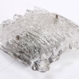 Large wall lamp Peil & Putzler ice glass, 1960 Germany