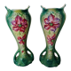 Pair of art nouveau slip vase