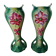Pair of art nouveau slip vase