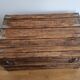 Large-scale marine style decorative wooden trunk with interior upholstery