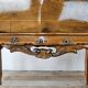 1950s Chippendale bedside tables with black glass