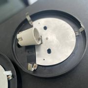 Pair of ceiling lights RZB moulded glass 1960. Germany