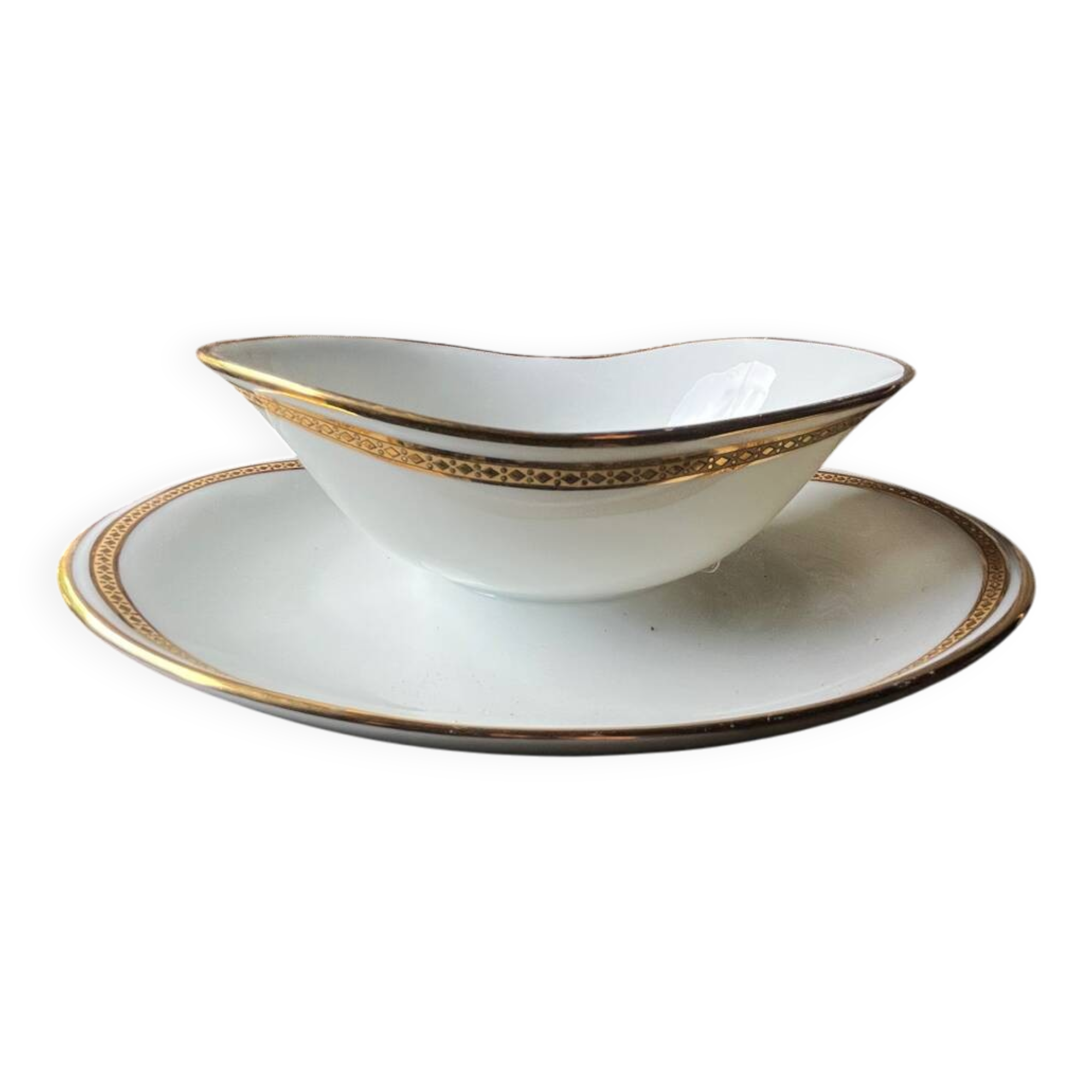 Limoges porcelain sauceboat