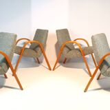 4 Steiner armchairs 1950