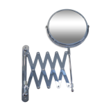 Vintage metal accordion wall mirror