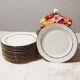 Set of 6 flat plates gilded in porcelain of Châtres sur Cher limoges
