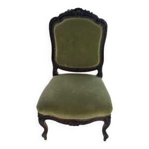 Chaise velours vert style