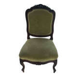 Louis 15 style green velvet chair