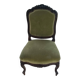 Louis 15 style green velvet chair