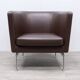Vitra Suita Club Armchair Brown Leather Armchair