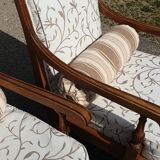 Louis XVI style armchair in solid cherry