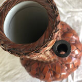 Japanese Ikebana vase in woven bamboo