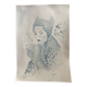 Signed blue watercolor painting “Geisha Tea Time” Japan