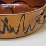 Antique glazed earthenware terrine with black spots, 18th century? 18th century?