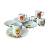 5 tasses à expresso en porcelaine