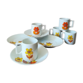 5 tasses à expresso en porcelaine