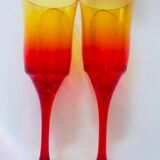 Ensemble de 2 verres faits à la main par l’artiste Professeur Zbigniew Horbowy