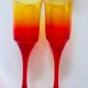 Set of 2 handmade glasses by artist Professor Zbigniew Horbowy