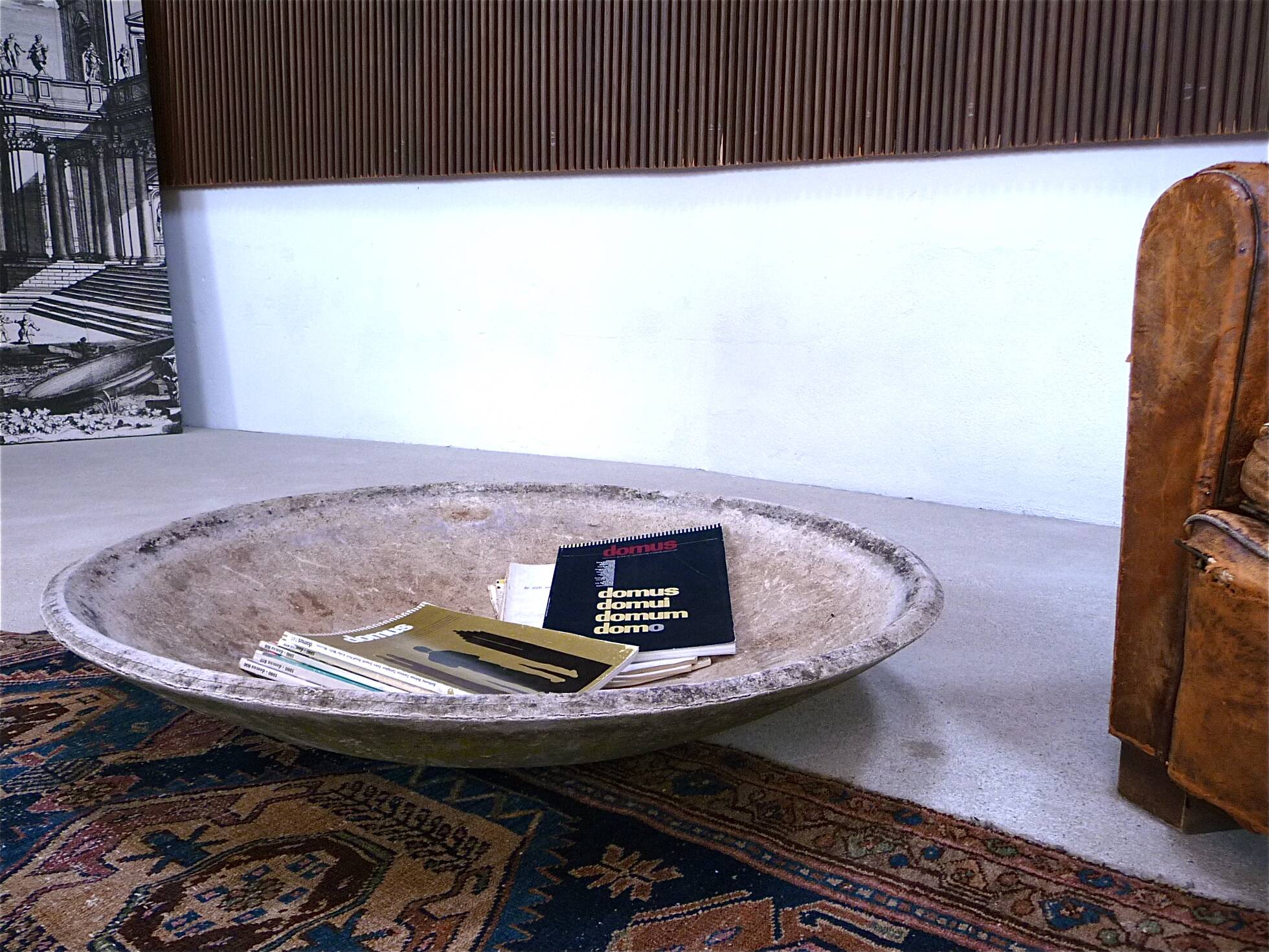 Large Round Outdoor Planter by René Pechère Eternit AG, Switzerland 1950s