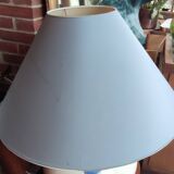 Large vintage ceramic lamp/marie paule gilles knot decor/