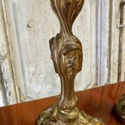 Pair of bronze candlesticks from the early 20th century in Louis XV style.