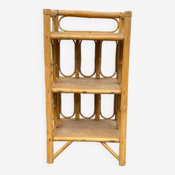 Small rattan bookcase bedside cabinet