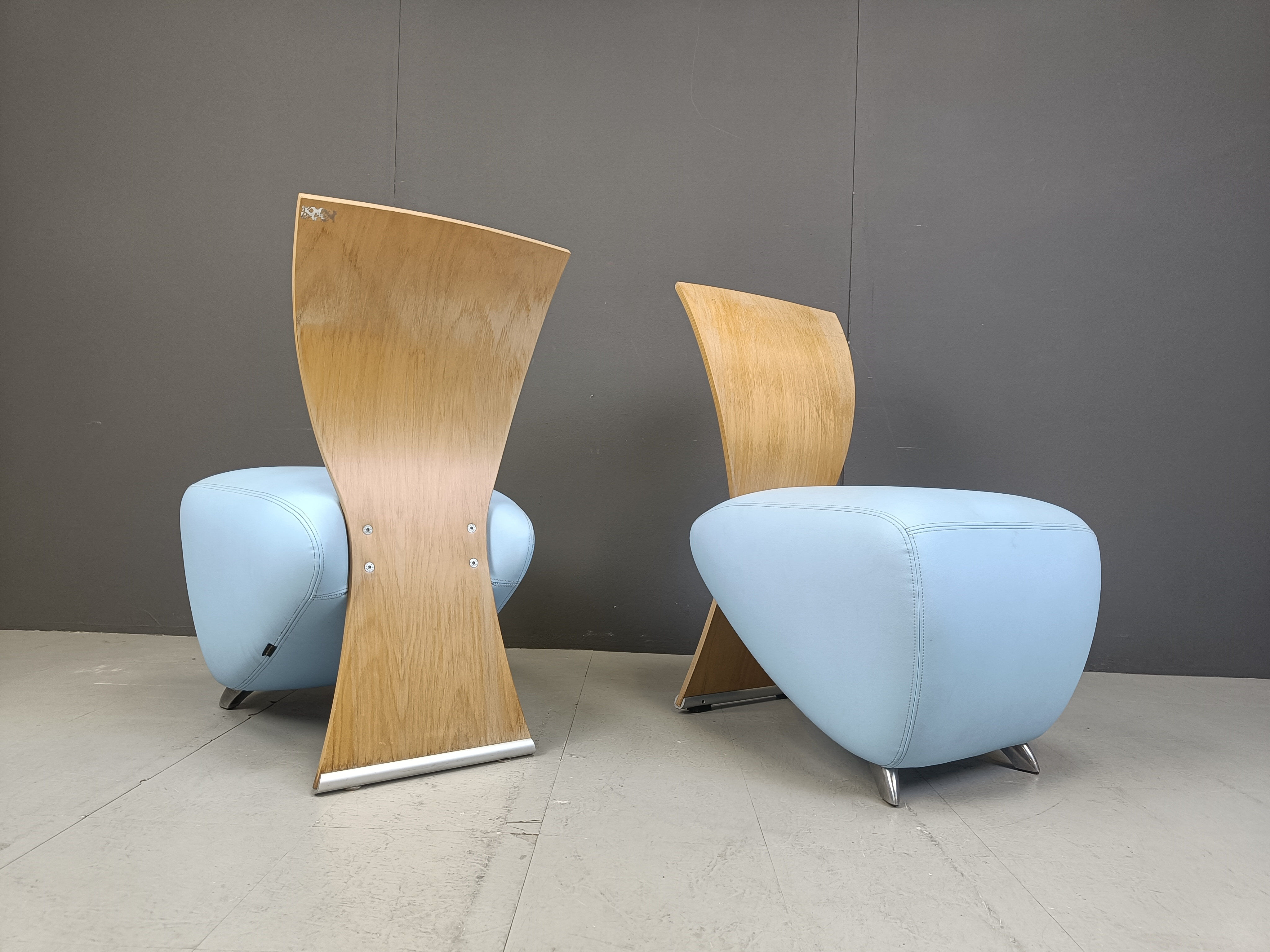 Pair of Bobo lounge chairs by Dietmar Scharping for Dauphin, 2000s