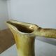 Handmade Ceramic Pitcher: 1970s LKC Pottery, Yellow Brown Glaze