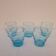 Vintage blue wavy glasses, mid-20th century