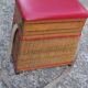 Rattan and skaï work box signed Soudexvinyl