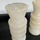 Pair of vintage alabaster candle holders