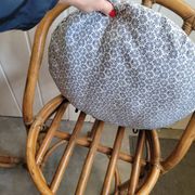 Paire de tabouret de bar en bambou 70's