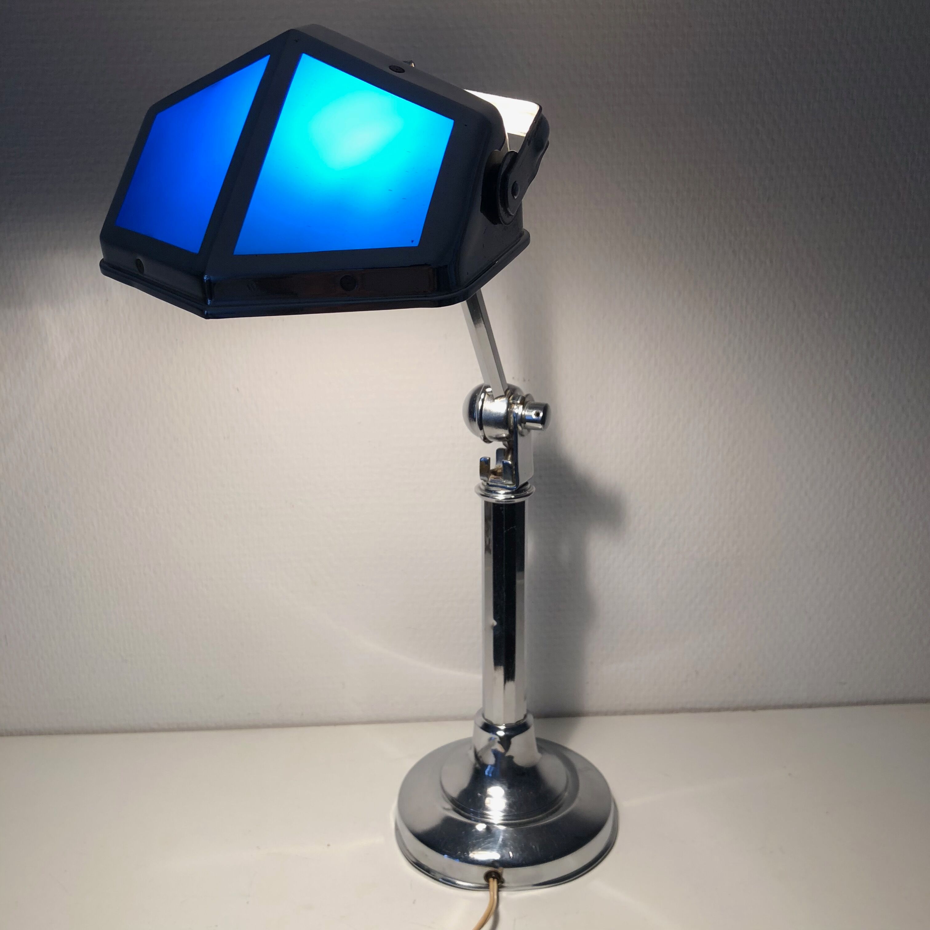 Lamp pirouett deco chrome 1930