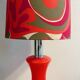 Large retro 70s opaline lamp