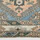 Tapis persan petit format 4x5 vert et bleu, 130x165 cm