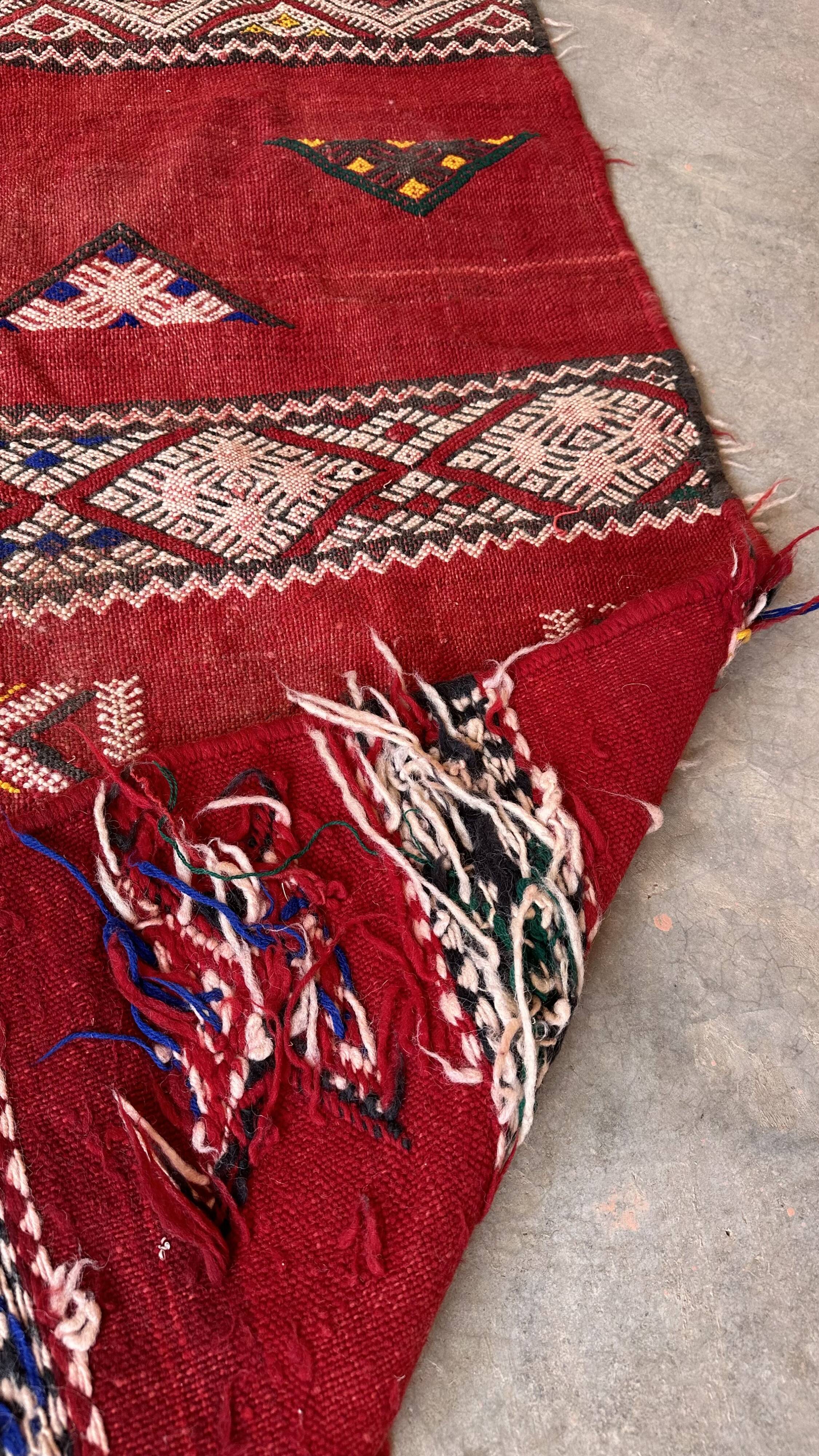Moroccan kilim zayan rug